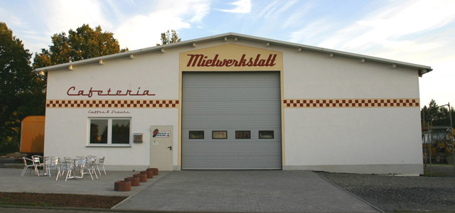 Frontalansicht Mietwerkstatt Möhnesee